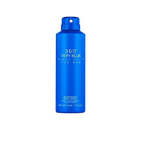 BODY SPRAY PERRY ELLIS 360 VERY BLUE FOR MEN 6.0 OZ