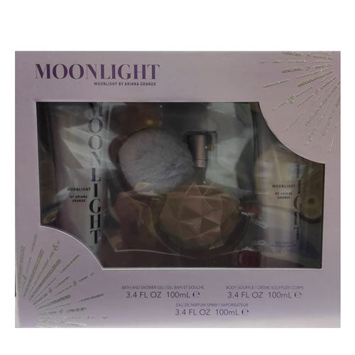 SET ARIANA GRANDE MOON LIGHT ( 3 PC )3.4 OZ SG / 3.4 OZ BODY SOUFLE / 3.4 OZ EDP SP