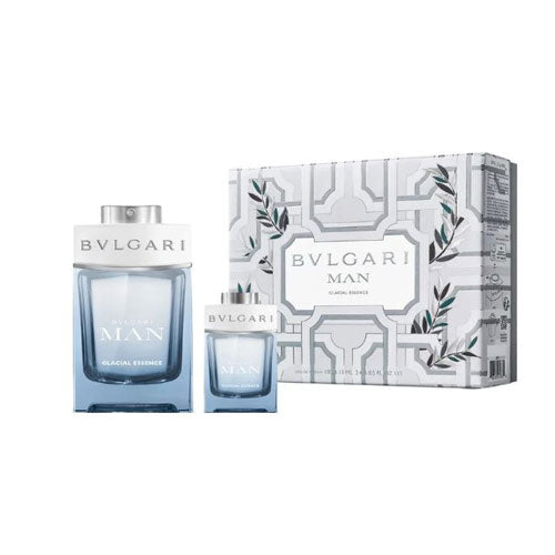 SET BVLGARI MAN GLACIAL ESSENCE MEN (2 PC )3.4 OZ EDP SP /0.50 OZ EDP SP
