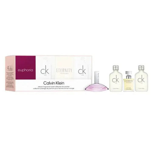 MINI SET CALVIN KLEIN (4 PC ) 2x 0.34 OZ EDT M / 0.17 OZ ETERNITY / 0.13 EUPHORIA W