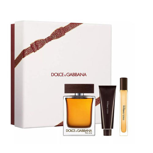 SET DOLCE & GABANNA THE ONE MEN ( 3 PC ) 3.4 OZ EDT SP /1.7 OZ SG / 0.34 OZ EDT SP