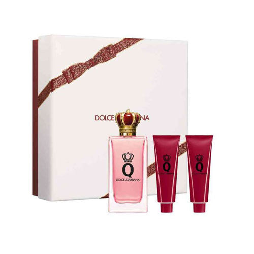SET DOLCE & GABANNA QUEEN WOMEN ( 3 PC ) 3.4 OZ EDP SP / 1.7 OZ SG /1.7 OZ BL
