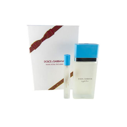 SET DOLCE & GABANNA LIGHT BLUE WOMEN ( 2 PC )3.4 OZ EDT SP / 0.34 OZ EDT SP
