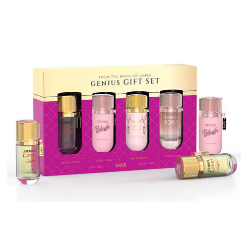 SET EMPER GENIUS WOMEN ( 4 PC ) LOVER,BLUSH,SELINA,ROSE 0.845 OZ EDP SP