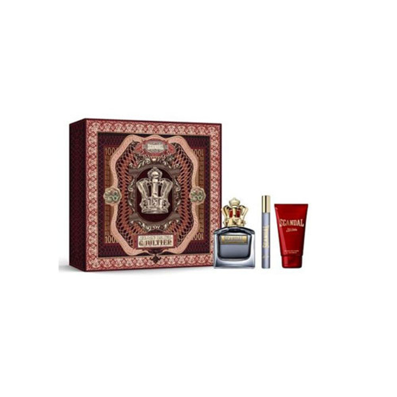 SET JEAN PAUL GAULTIER SCANDAL MEN ( 3 PC ) 3.4 OZ EDT SP / 2.5 OZ GEL DE DUCHA / 0.34 OZ EDT SP