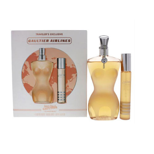 SET JEAN PAUL GAULTIER CLASSIQUE WOMEN ( 2 PC ) 3.4 OZ EDT / 0.68 OZ MINI