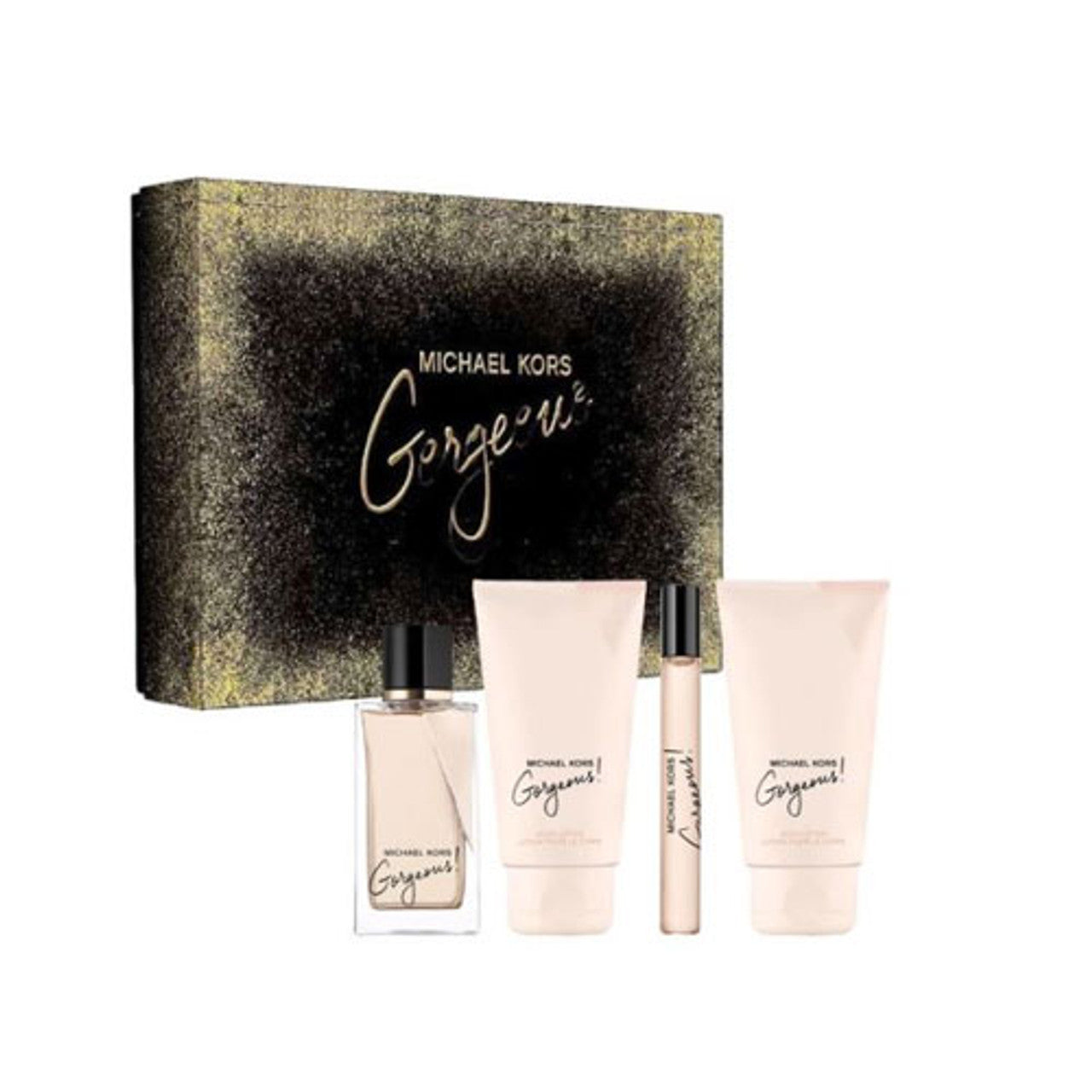 SET MICHAEL KORS GORGEOUS WOMEN ( 4PC ) 3.4 OZ EDP SP /3.4 OZ BL /3.4 OZ SG /0.33 OZ EDP SP