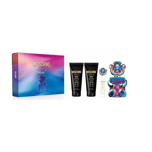 SET MOSCHINO TOY 2 PEARL UNISEX ( 4 PC ) 3.4 OZ EDP SP / 3. 4OZ SG./ 3.4 OZ BL / 0.33 OZ EDP SP