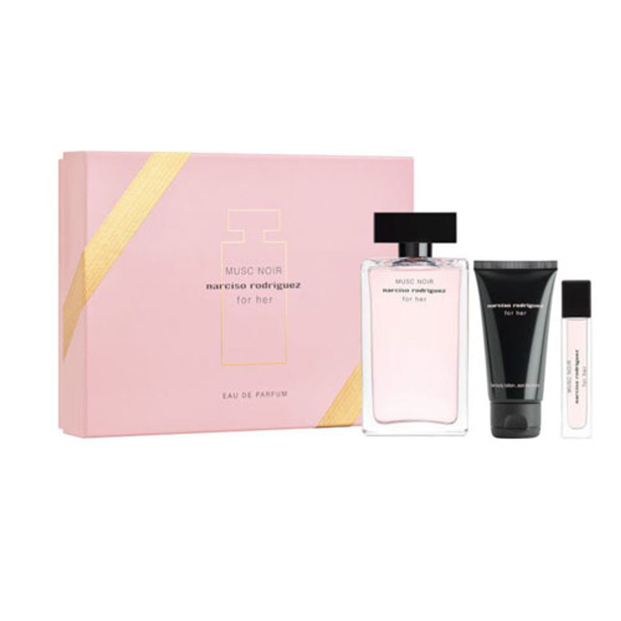 SET NARCISO RODRIGUEZ MUSC NOIR WOMAN ( 3 PC ) 3.3 OZ EDP SP / 1.6 OZ BL /0.33 OZ EDP SP