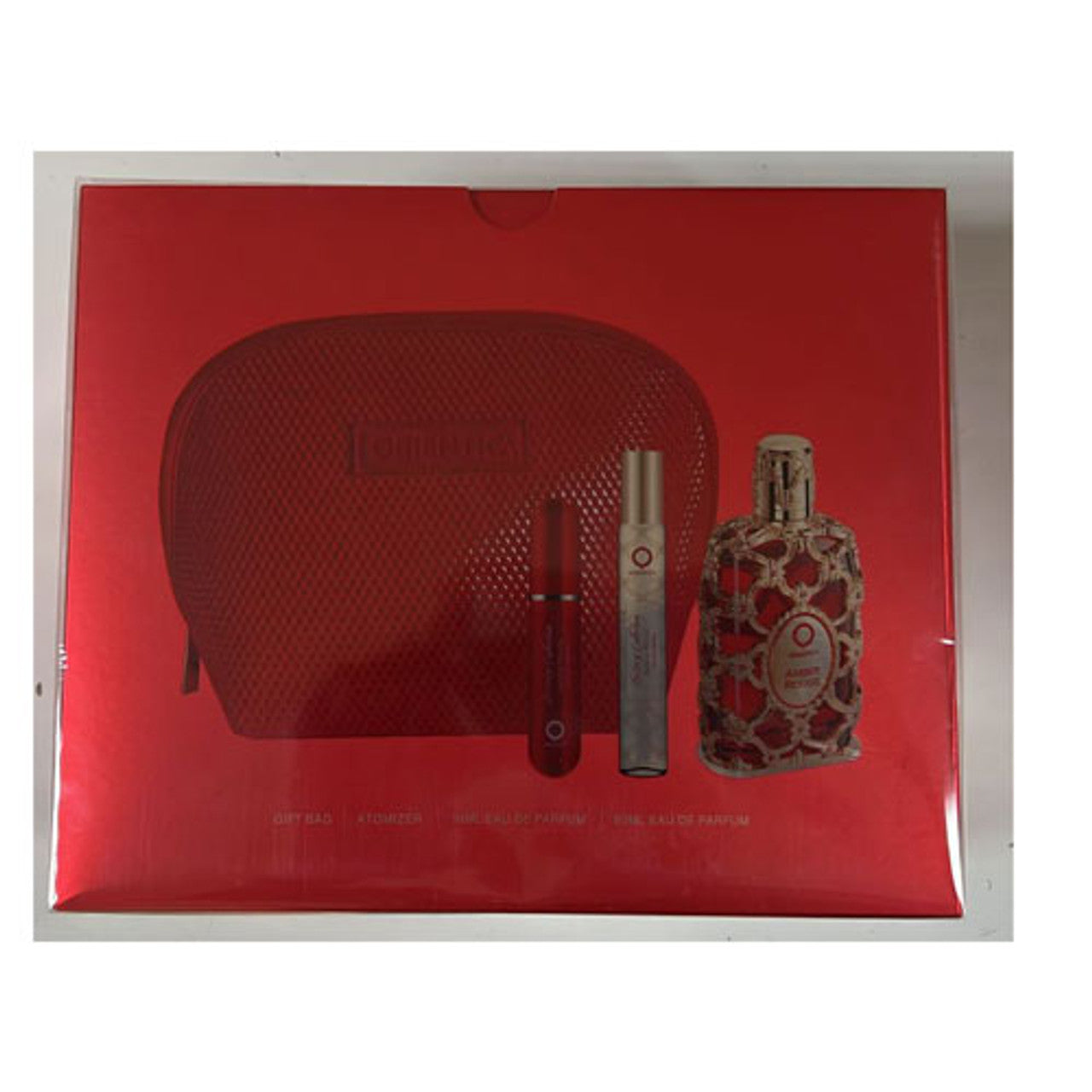 SET ORIENTICA AMBER ROUGE GIFT ( 4 PC ) 2.7 OZ. EDP SP / 0.33 OZ. EDP SP / ATOMIZER / GIFT BAG