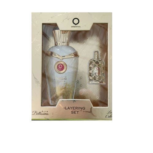 SET ORIENTICA ( 2 PC ) ARTE BELLISSIMO EXOTIC 2.5 OZ EDP SP/ LUXURY COLLECTION ROYAL AMBER 0.25 OZ EDP SP