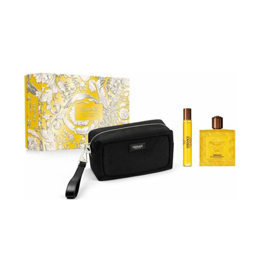 SET VERSACE EROS ENERGY MEN (3 PC ) 3.4 OZ EDP SP/0.34 EDP SP /TROUSSE