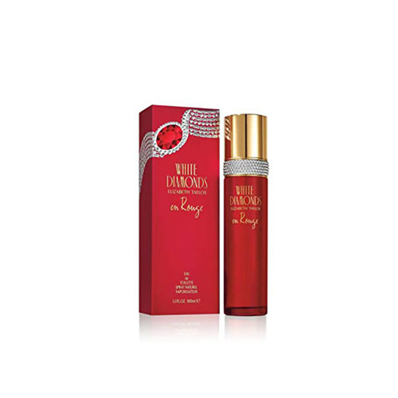 ELIZABETH TAYLOR WHITE DIAMOND EN ROUGE WOMEN 3.4 OZ. EDT SP
