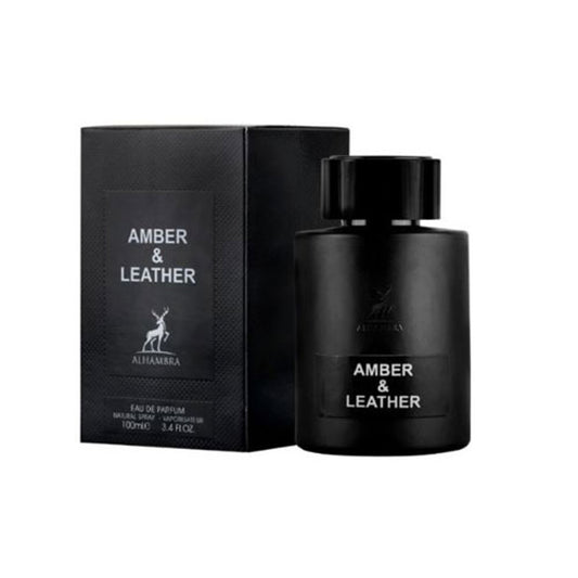 MAISON ALHAMBRA AMBER & LEATHER UNISEX 3.4 OZ EDP SP