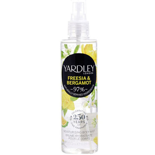 BODY MIST YARDLEY FREESIA & BERGAMOT W 6.8 OZ