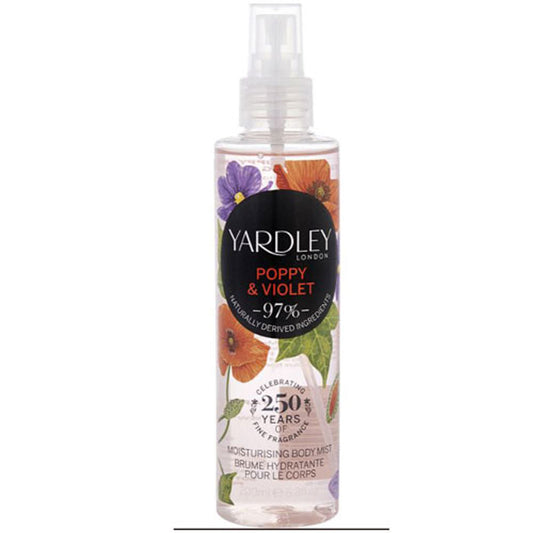 BODY MIST YARDLEY POPPY & VIOLET W 6.8 OZ