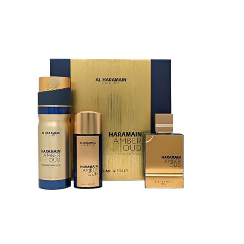 SET AL HARAMAIN AMBER OUD BLEU UNISEX (3 PC )2.5 OZ EDP SP / 1.0 OZ EDP SP /6.6 OZ BODY SP