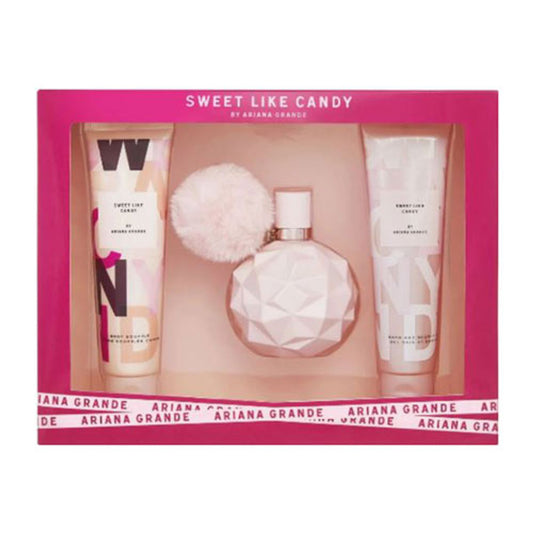 SET ARIANA GRANDE SWEET LIKE CANDY WOMEN ( 3 PC ) 3.4 OZ EDP / 3.4 OZ BL / 3.4 OZ SG