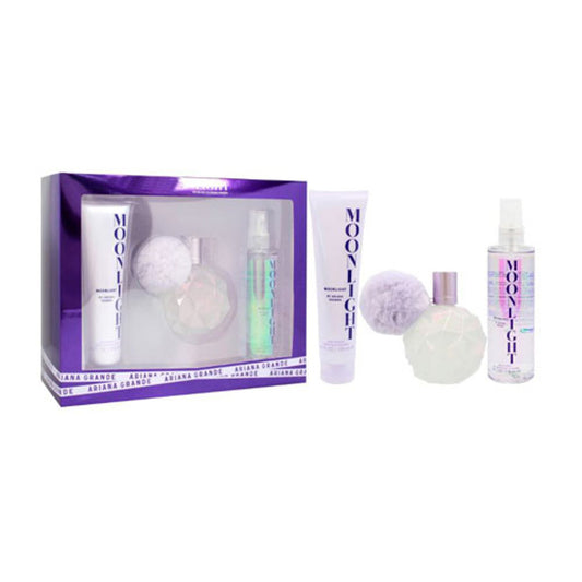 SET ARIANA GRANDE MOONLIGHT WOMEN ( 3 PC )3.4 OZ EDP SP / 3.4 OZ BODY SOUFFLE /4.0 OZ BODY MIST