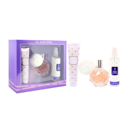 SET ARIANA GRANDE ARI WOMEN ( 3 PC )3.4 OZ EDP SP / 3.4 OZ BODY SOUFFLE / 4.0 OZ BODY MIST