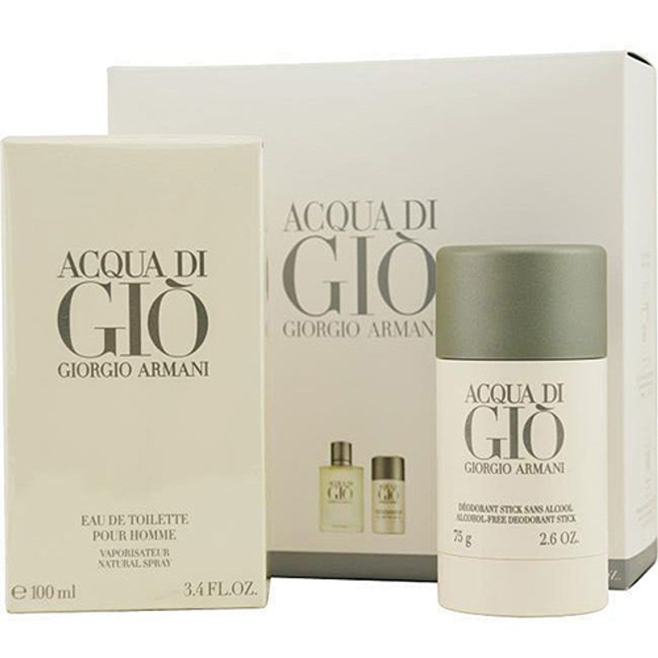 ACQUA DI GIO MEN 3.4 OZ. EDT SPRAY / 2.75 OZ. DEO
