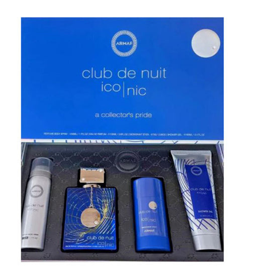 SET ARMAF CDN ICONIC MEN (4 PC ) 3.4 OZ EDP / 1.7OZ BL / 2.5 OZ DEO STICK/ 3.4 OZ SG