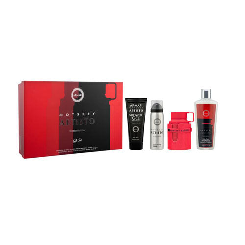 SET ARMAF ODYSSEY ARTISTO MEN (4 PC )3.4 OZ EDP SP \ 3.4 OZ BL\1.7 OZ BS\ SHAMPOO 8.45 OZ