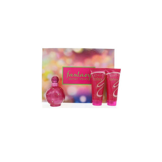 SET BRITNEY SPEARS FANTASY WOMAN ( 3PC) 3.3 OZ EDP / 3.3 OZ BL / 3.3 OZ SG NEW UPC