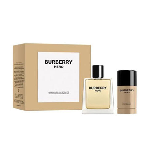 SET BURBERRY HERO MEN ( 2 PC ) 3.4 OZ EDT SP / 2.5 OZ DEO