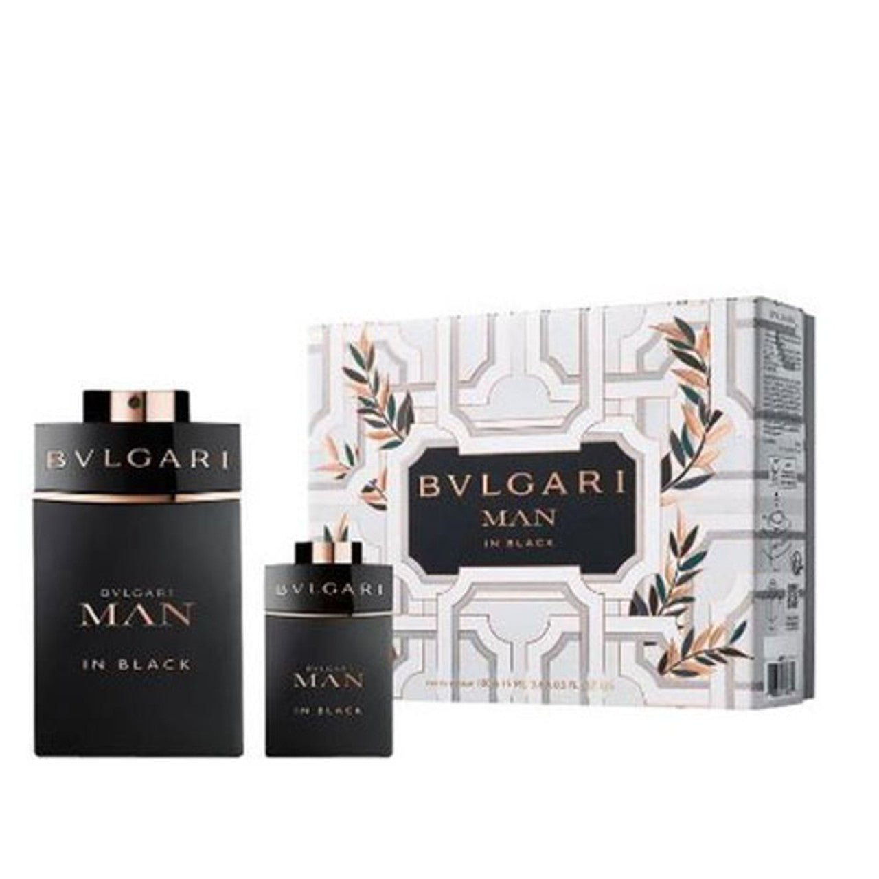 SET BVLGARI MAN IN BLACK MEN ( 2 PC )3.4 OZ EDP SP /0.50 OZ EDP SP