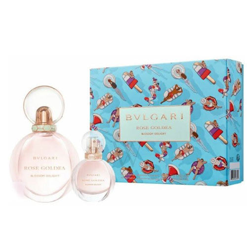 SET BVLGARI ROSE GOLDEA BLOSSOM DELIGHT WOMEN ( 2 PC )2.5 OZ EDP / MINI