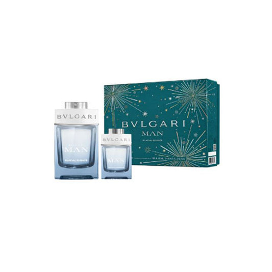 SET BVLGARI MAN GLACIAL ESSENCE ( 2 PC ) 3.4 OZ EDP SP / 0.50 OZ EDP SP