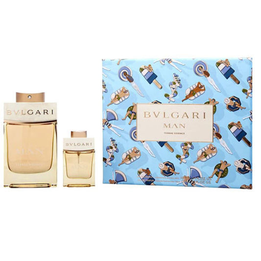 SET BVLGARI MAN TERRAE ESSENCE ( 2 PC ) 3.4 OZ EDP SP / 0.50 OZ EDP SP