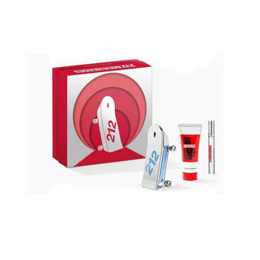 SET CAROLINA HERRERA 212 HEROES MEN (3 PC )3.0 OZ.EDT M / 0.34 OZ. EDT BW + MINI (NEW UPC)
