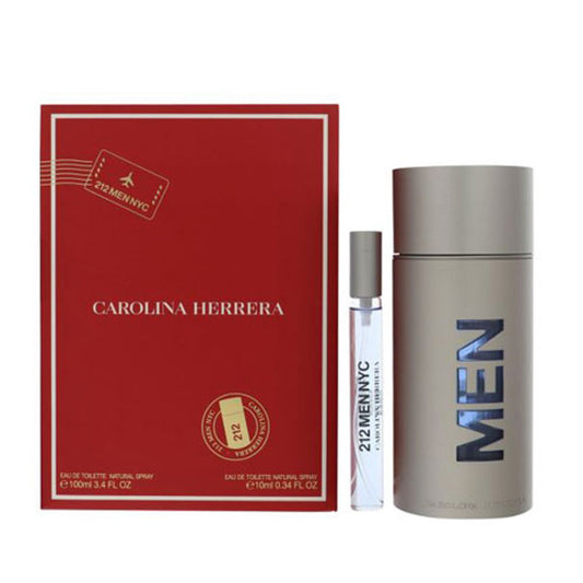 SET CAROLINA HERRERA 212 MEN ( 2 PC )3.4 OZ EDT SP / 0.3 OZ EDT SP