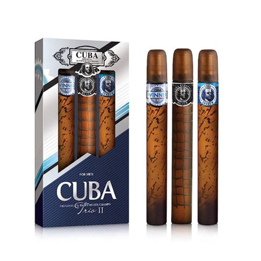 SET CUBA TRIO 2 MEN ( 3PC )1.17 OZ EDT SP (CUBA WINTER,CUBA SHADOW,CUBA PRESTIGE BLACK)