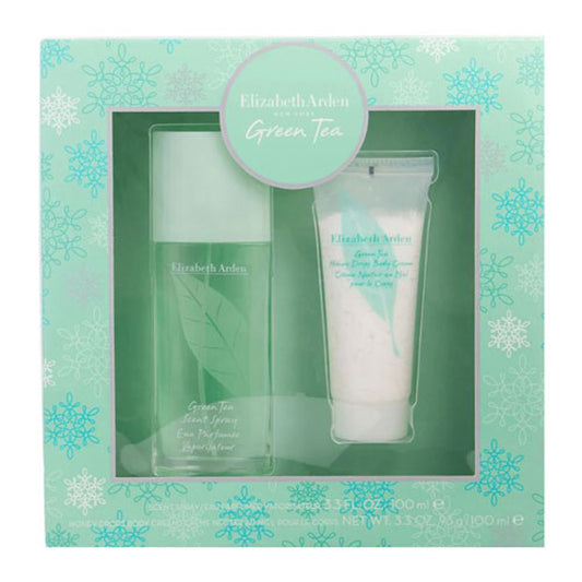 SET ELIZABETH ARDEN GREEN TEA WOMEN ( 2 PC ) 3.3 OZ SCENT SP / 3.3 OZ BODY CREAM