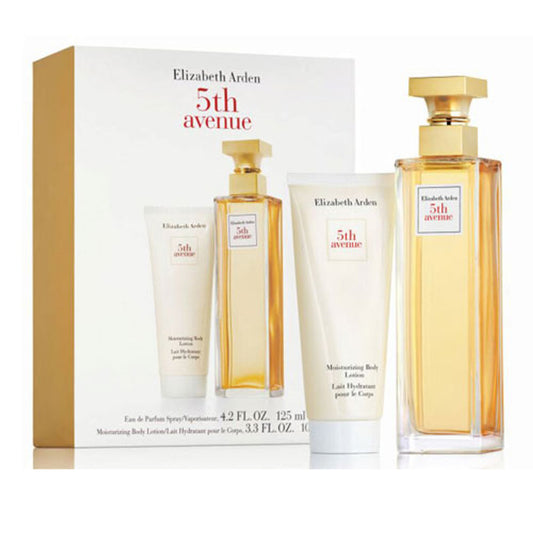 SET ELIZABETH ARDEN 5TH AVE WOMEN ( 2 PC ) 4.2 OZ EDP SP /3.3 OZ BODY LOTION