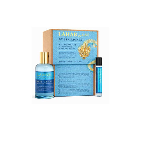 SET EMPER LAHAB BY STALLION 53 UNISEX 3.4 OZ EDP SP /0.68 OZ EDP SP