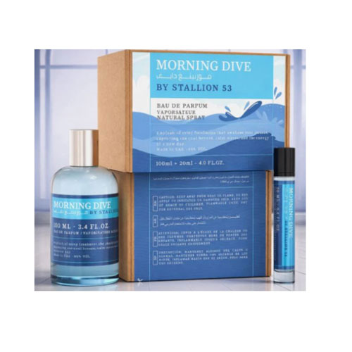SET EMPER MORNING LIVE BY STALLION 53 UNISEX (2 PC ) 3.4 OZ EDP SP /0.68 OZ EDP SP