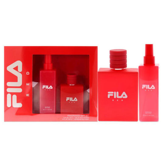 SET FILA RED MEN ( 2PC ) 3.4 OZ EDT SP / 8.4 OZ BODY SPRAY