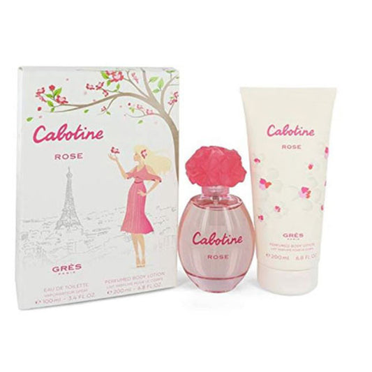 SET CABOTINE ROSE WOMEN ( 2 PC ) 3.4 OZ EDT SP / 6.7 OZ. BL
