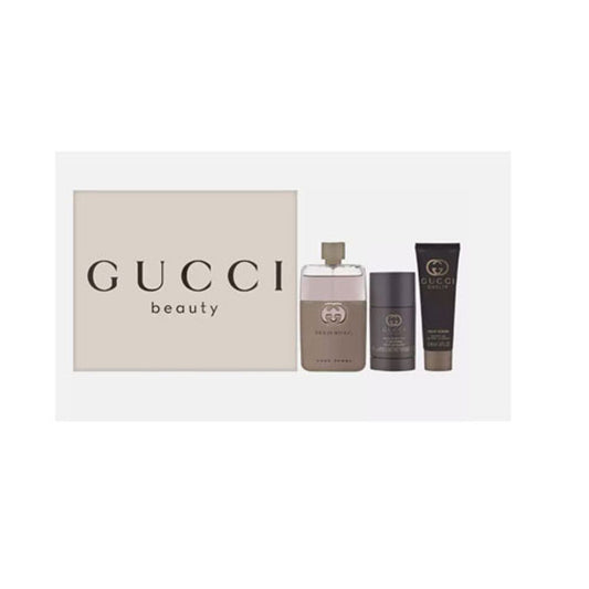 SET GUCCI GUILTY WOMEN ( 3 PC ) 3.0 OZ EDP SP/ 1.6 SHOWER GEL / 2.4 OZ DEODORANT STICK