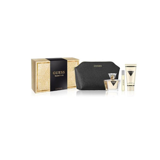 SET GUESS SEDUCTIVE NOIR WOMEN ( 4 PC ) 2.5 OZ EDT SP / 0.50 EDT SP MINI / 3.4 OZ BL / POUCH