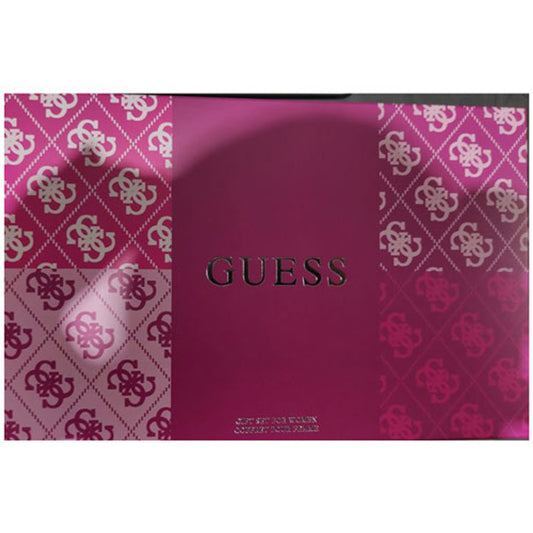 SET GUESS WOMEN (4 PC ) 2.5 OZ EDP / 3.4 OZ BL / MINI L / POUCH