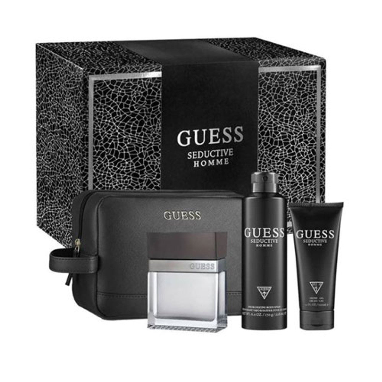SET SEDUCTIVE MEN ( 4 PC ) 3.4 OZ EDT / 6.7 OZ SG / 6.0 OZ BL /POUCH