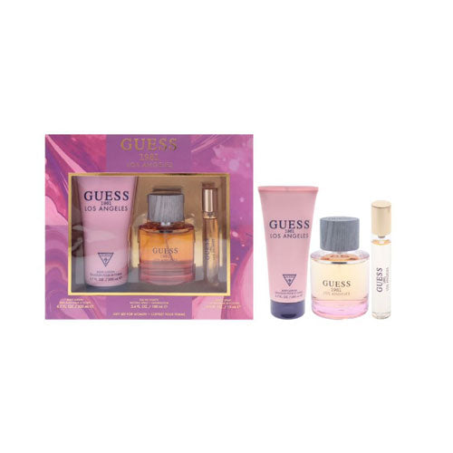 SET GUESS 1981 LOS ANGELES WOMEN ( 3 PC )3.4 OZ EDT SP /6.7 OZ BL /0.50 OZ EDT  SP
