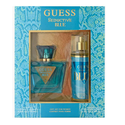 SET GUESS SEDUCTIVE BLUE WOMEN ( 2 PC )2.5 OZ EDT SP /4.2 OZ FRAGRANCE MIST