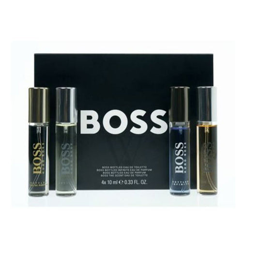 SET HUGO BOSS MEN ( 4 PC ) 4 X 0.3 OZ (BOTTLED EDT/BOTTLED INFINITE EDP/BOTTLED EDP /THE SCENT EDT