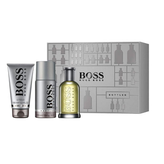 SET HUGO BOSS BOTTLED #6 3 PC SET 3.4 EDT+ 3.3 SG+ 3.6 DEO